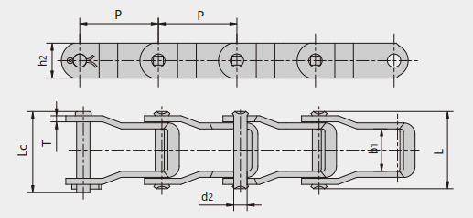 Steel pin chains